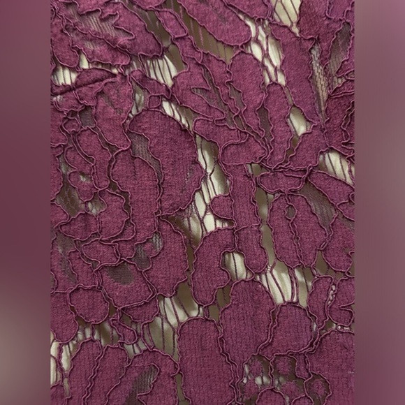 Lulu’s Lovers Era Deep-V Lace Mini Dress in Berry Ruby Red -‎ M - Picture 13 of 14